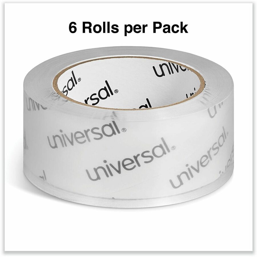 Deluxe General-Purpose Acrylic Box Sealing Tape, 1.7 mil, 3" Core, 1.88" x 109 yds, Clear, 6/Pack