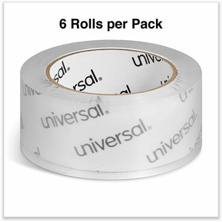 Deluxe General-Purpose Acrylic Box Sealing Tape, 1.7 mil, 3" Core, 1.88" x 109 yds, Clear, 6/Pack