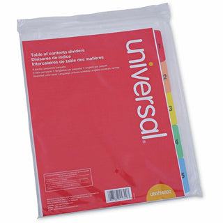 Deluxe Table of Contents Dividers for Printers, 5-Tab, 1 to 5; Table Of Contents, 11 x 8.5, White, 6 Sets