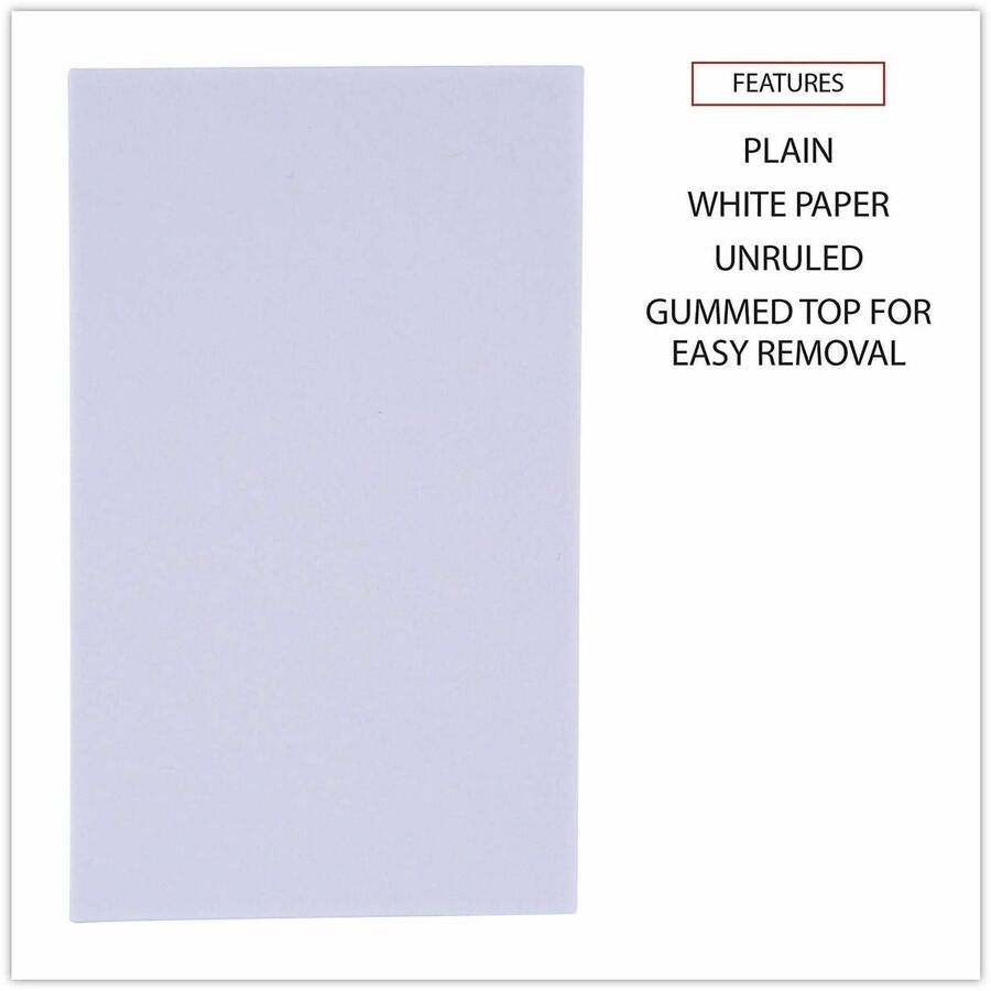 Scratch Pad Value Pack, Unruled, 3 x 5, White, 100 Sheets, 180/Carton