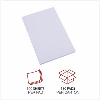 Scratch Pad Value Pack, Unruled, 3 x 5, White, 100 Sheets, 180/Carton