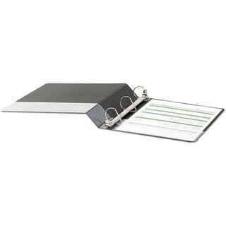 Deluxe Non-View D-Ring Binder with Label Holder, 3 Rings, 1.5" Capacity, 11 x 8.5, Black