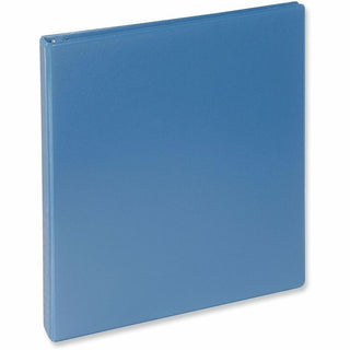 Slant D-Ring View Binder, 3 Rings, 1" Capacity, 11 x 8.5, Light Blue
