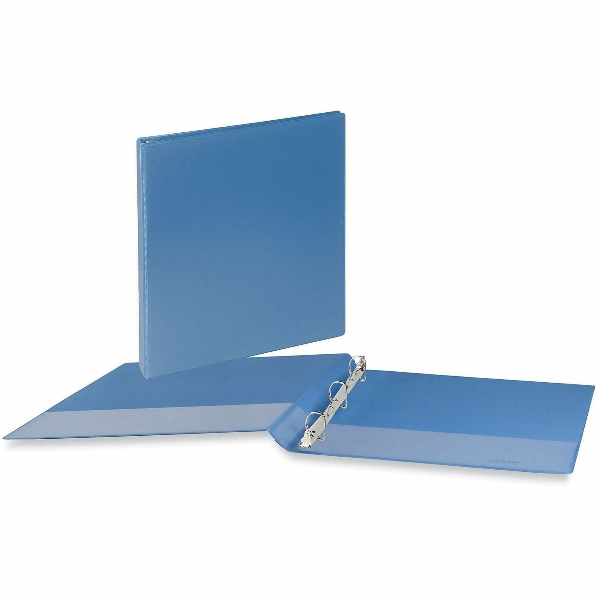 Slant D-Ring View Binder, 3 Rings, 1" Capacity, 11 x 8.5, Light Blue