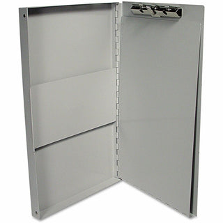 Deluxe Aluminum Document Box, 0.4" Clip Capacity, Holds 8.5 x 11 Sheets, Aluminum