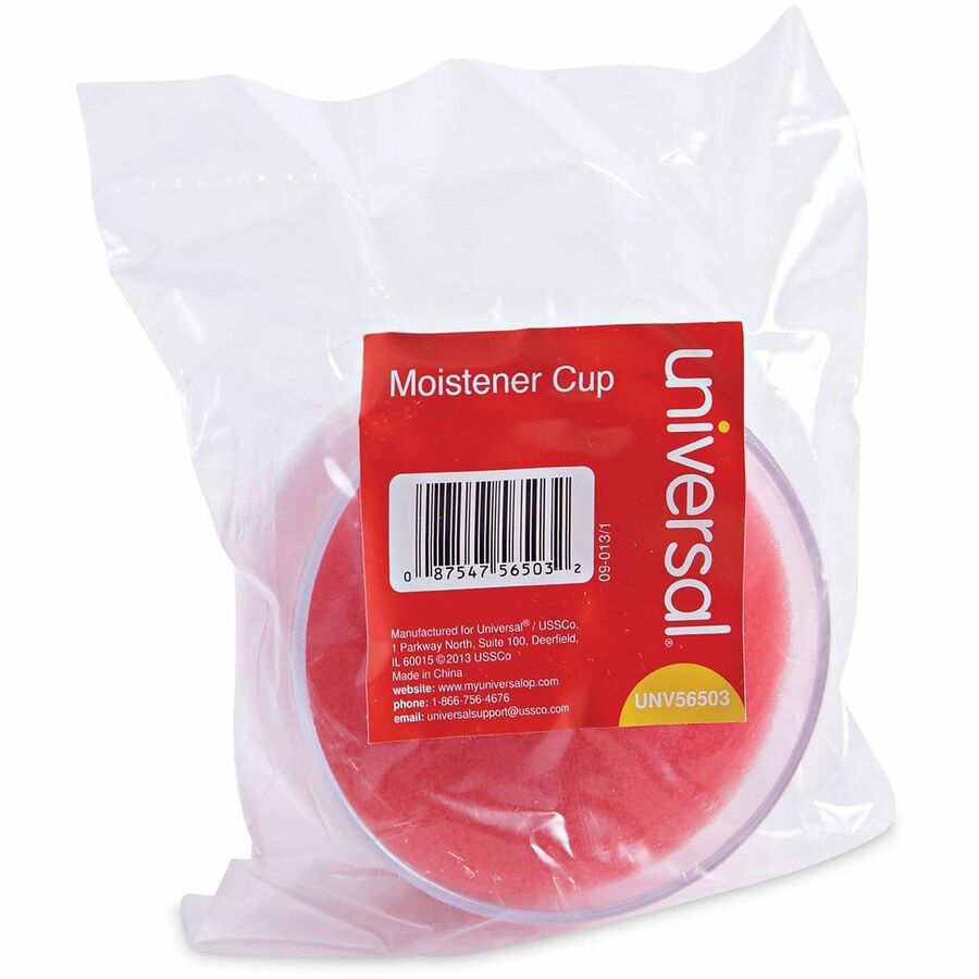 Sponge Cup Moistener, 3" Diameter, Clear
