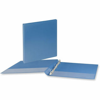 Slant D-Ring View Binder, 3 Rings, 0.5" Capacity, 11 x 8.5, Light Blue