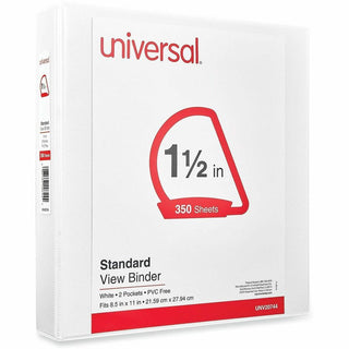 Slant D-Ring View Binder, 3 Rings, 1.5" Capacity, 11 x 8.5, White