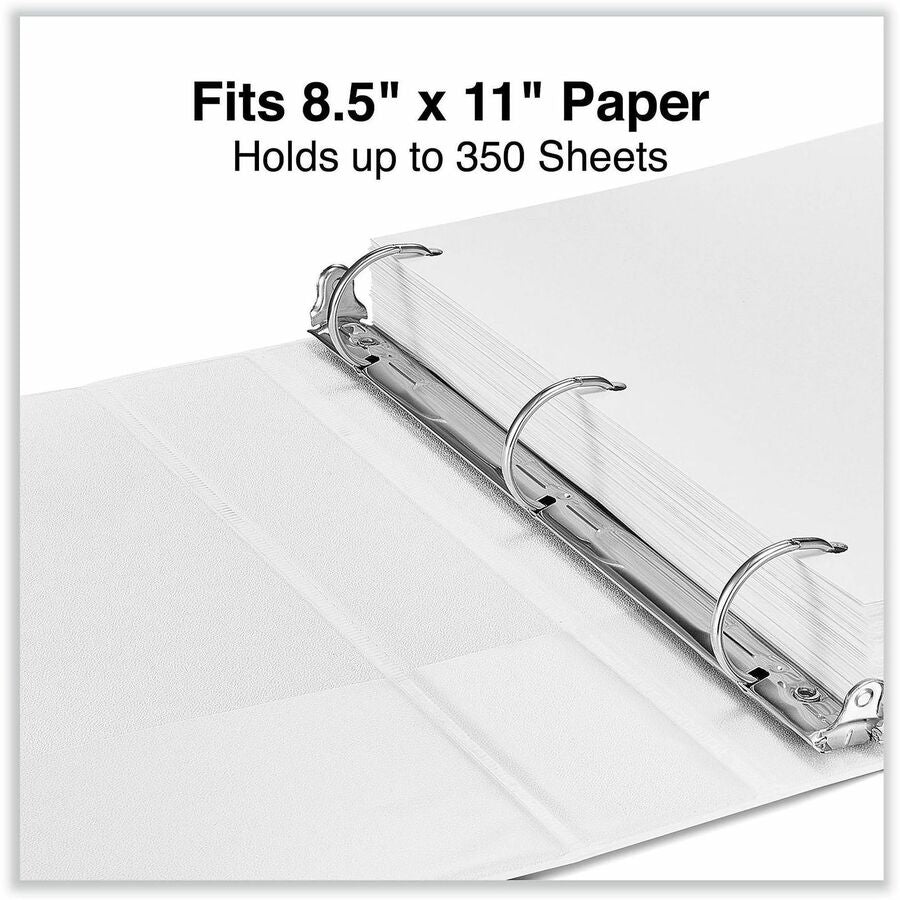 Slant D-Ring View Binder, 3 Rings, 1.5" Capacity, 11 x 8.5, White
