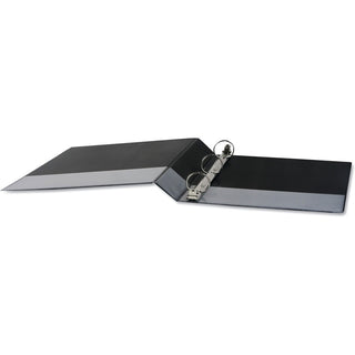 Deluxe Round Ring View Binder, 3 Rings, 1.5" Capacity, 11 x 8.5, Black