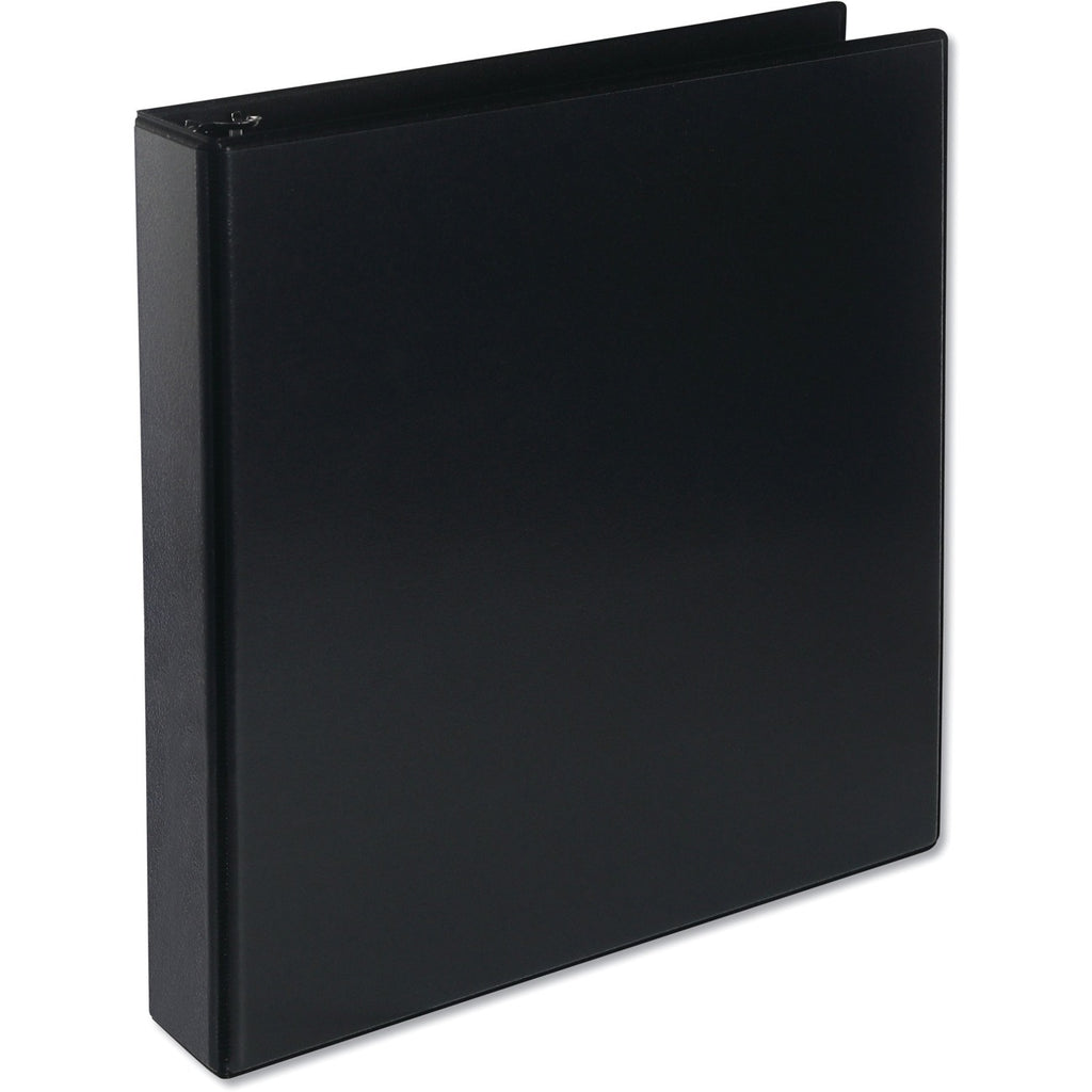 Deluxe Round Ring View Binder, 3 Rings, 1.5" Capacity, 11 x 8.5, Black