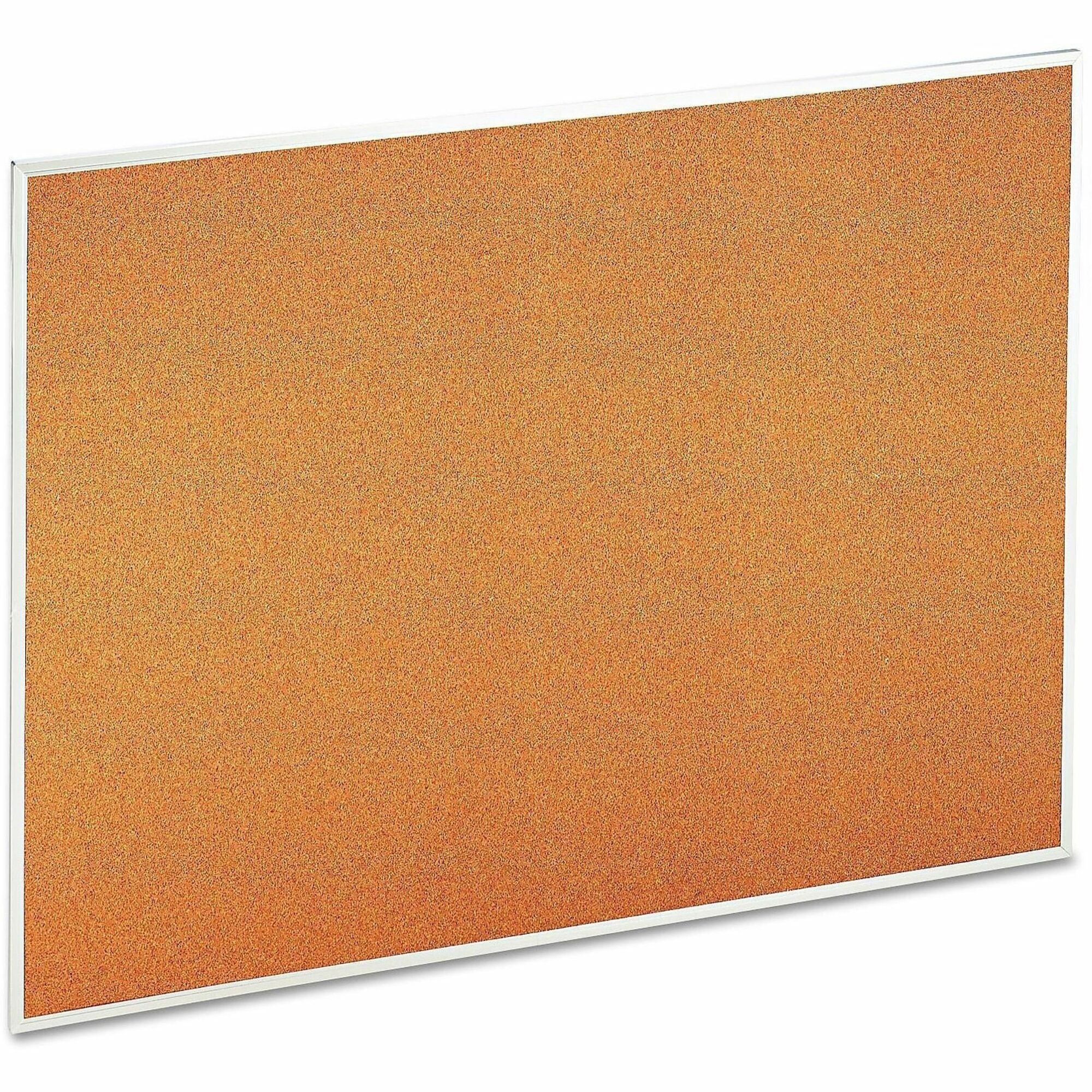 Cork Bulletin Board, 48 x 36, Tan Surface, Aluminum Frame
