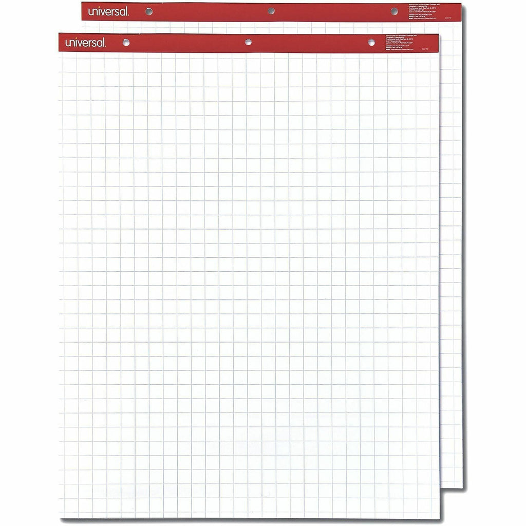 Easel Pads/Flip Charts, Quadrille Rule (1 sq/in), 27 x 34, White, 50 Sheets, 2/Carton