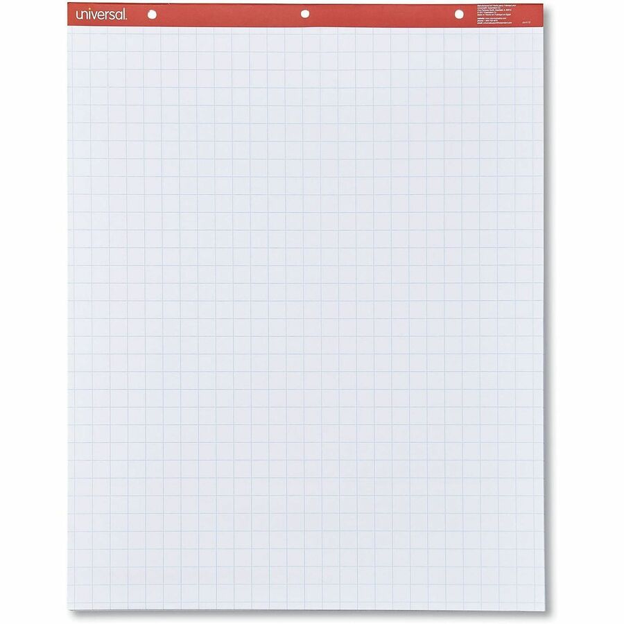 Easel Pads/Flip Charts, Quadrille Rule (1 sq/in), 27 x 34, White, 50 Sheets, 2/Carton
