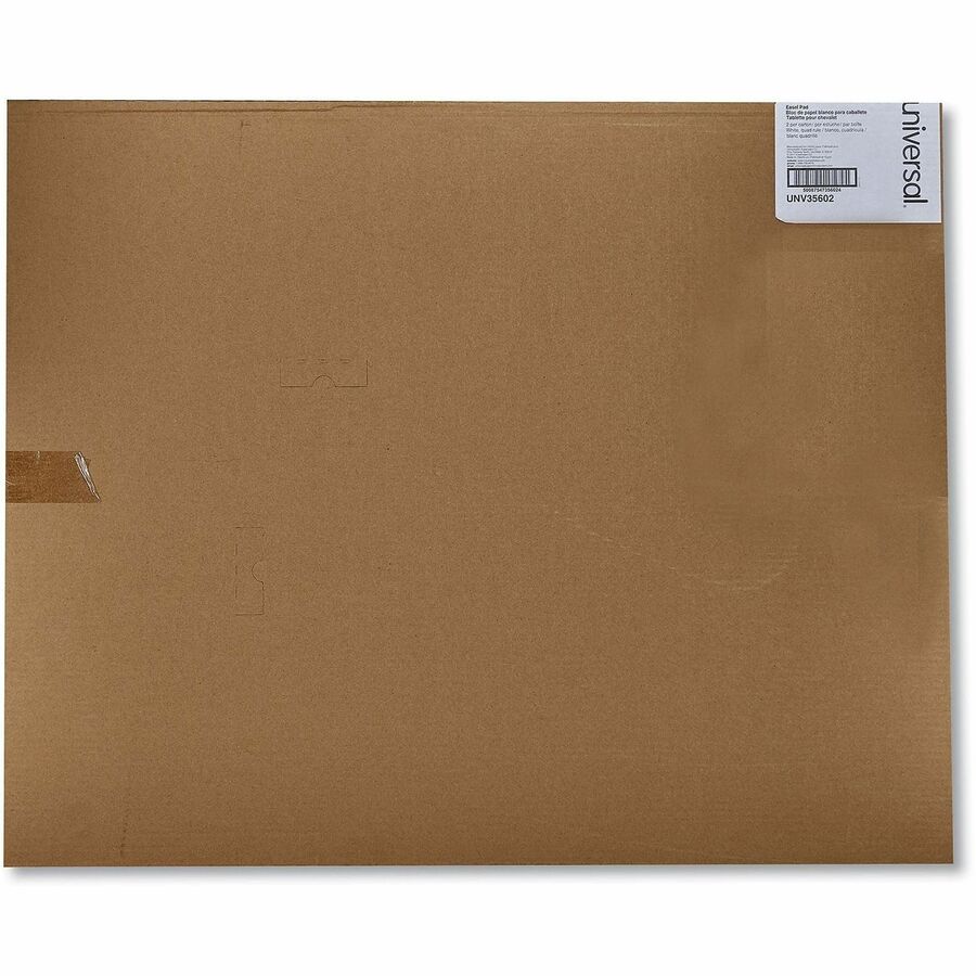 Easel Pads/Flip Charts, Quadrille Rule (1 sq/in), 27 x 34, White, 50 Sheets, 2/Carton