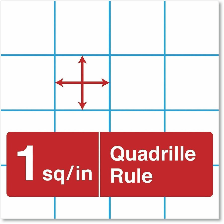 Easel Pads/Flip Charts, Quadrille Rule (1 sq/in), 27 x 34, White, 50 Sheets, 2/Carton