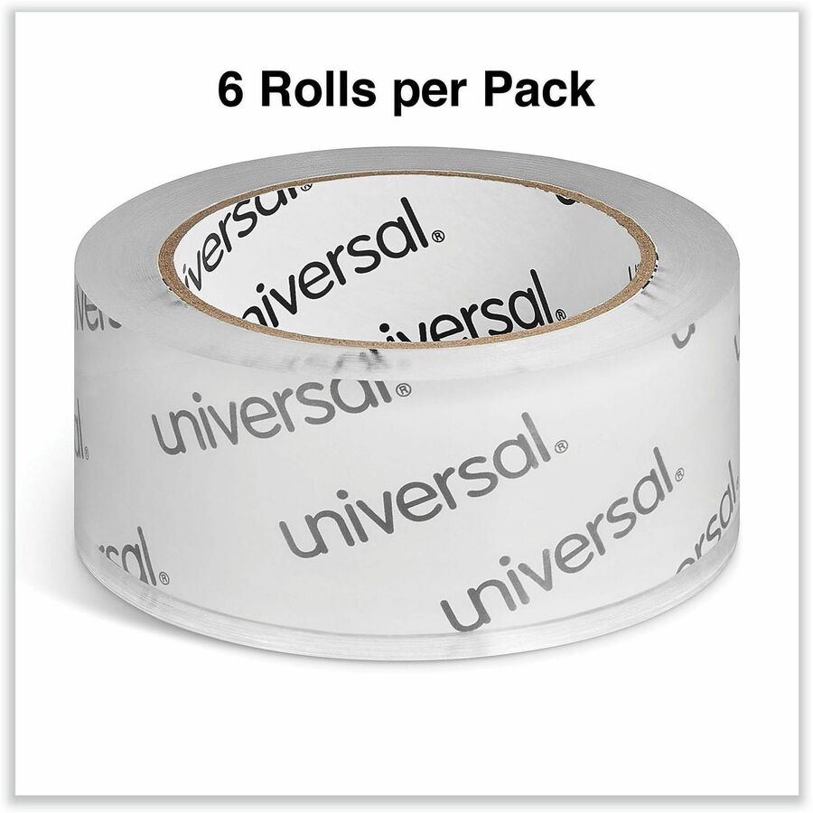 Heavy-Duty Acrylic Box Sealing Tape, 3" Core, 1.88" x 54.6 yds, Clear, 6/Pack