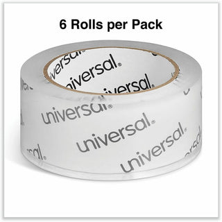 Heavy-Duty Acrylic Box Sealing Tape, 3" Core, 1.88" x 54.6 yds, Clear, 6/Pack