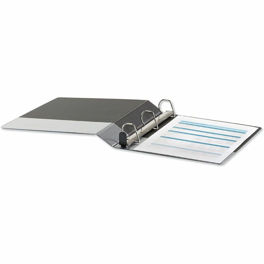 Deluxe Easy-to-Open D-Ring View Binder, 3 Rings, 1.5" Capacity, 11 x 8.5, Black