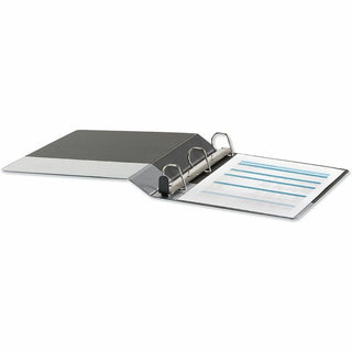 Deluxe Easy-to-Open D-Ring View Binder, 3 Rings, 1.5" Capacity, 11 x 8.5, Black