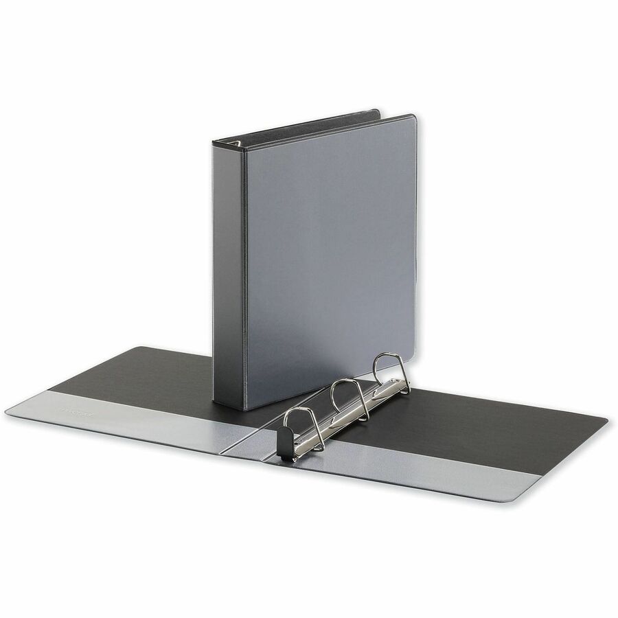 Deluxe Easy-to-Open D-Ring View Binder, 3 Rings, 1.5" Capacity, 11 x 8.5, Black