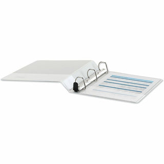 Deluxe Easy-to-Open D-Ring View Binder, 3 Rings, 1.5" Capacity, 11 x 8.5, White