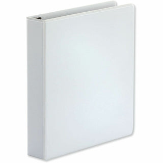 Deluxe Easy-to-Open D-Ring View Binder, 3 Rings, 1.5" Capacity, 11 x 8.5, White