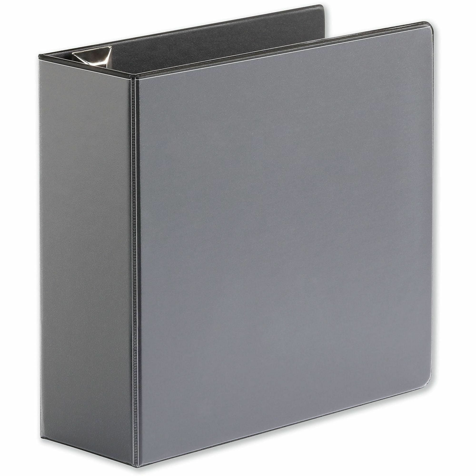 Deluxe Easy-to-Open D-Ring View Binder, 3 Rings, 4" Capacity, 11 x 8.5, Black