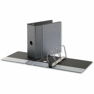 Deluxe Easy-to-Open D-Ring View Binder, 3 Rings, 5" Capacity, 11 x 8.5, Black