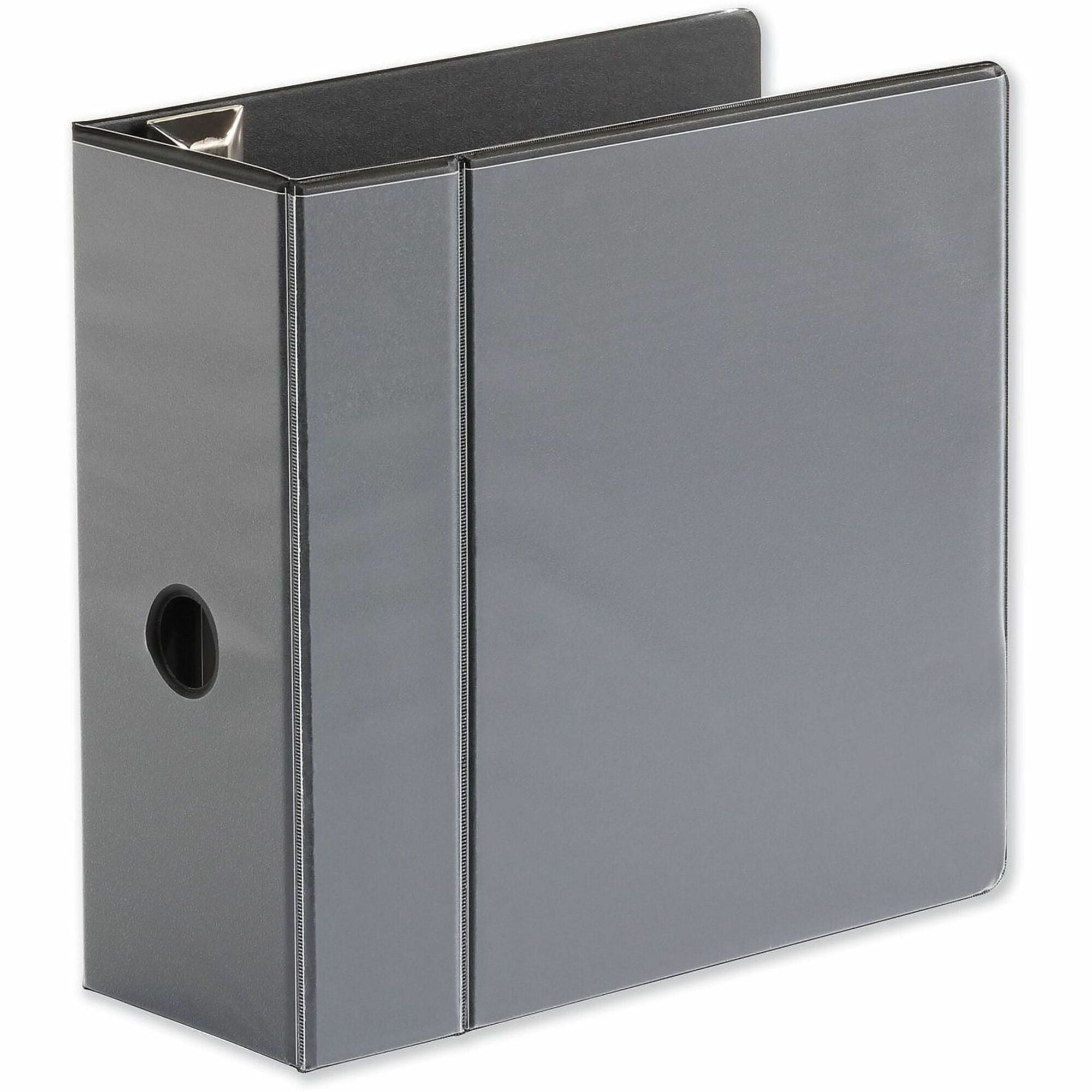 Deluxe Easy-to-Open D-Ring View Binder, 3 Rings, 5" Capacity, 11 x 8.5, Black
