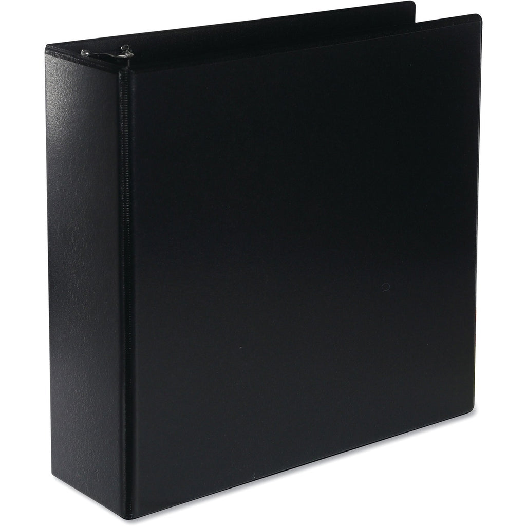 Deluxe Round Ring View Binder, 3 Rings, 3" Capacity, 11 x 8.5, Black