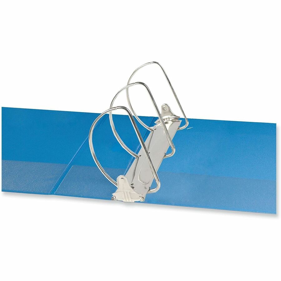 Slant D-Ring View Binder, 3 Rings, 3" Capacity, 11 x 8.5, Light Blue
