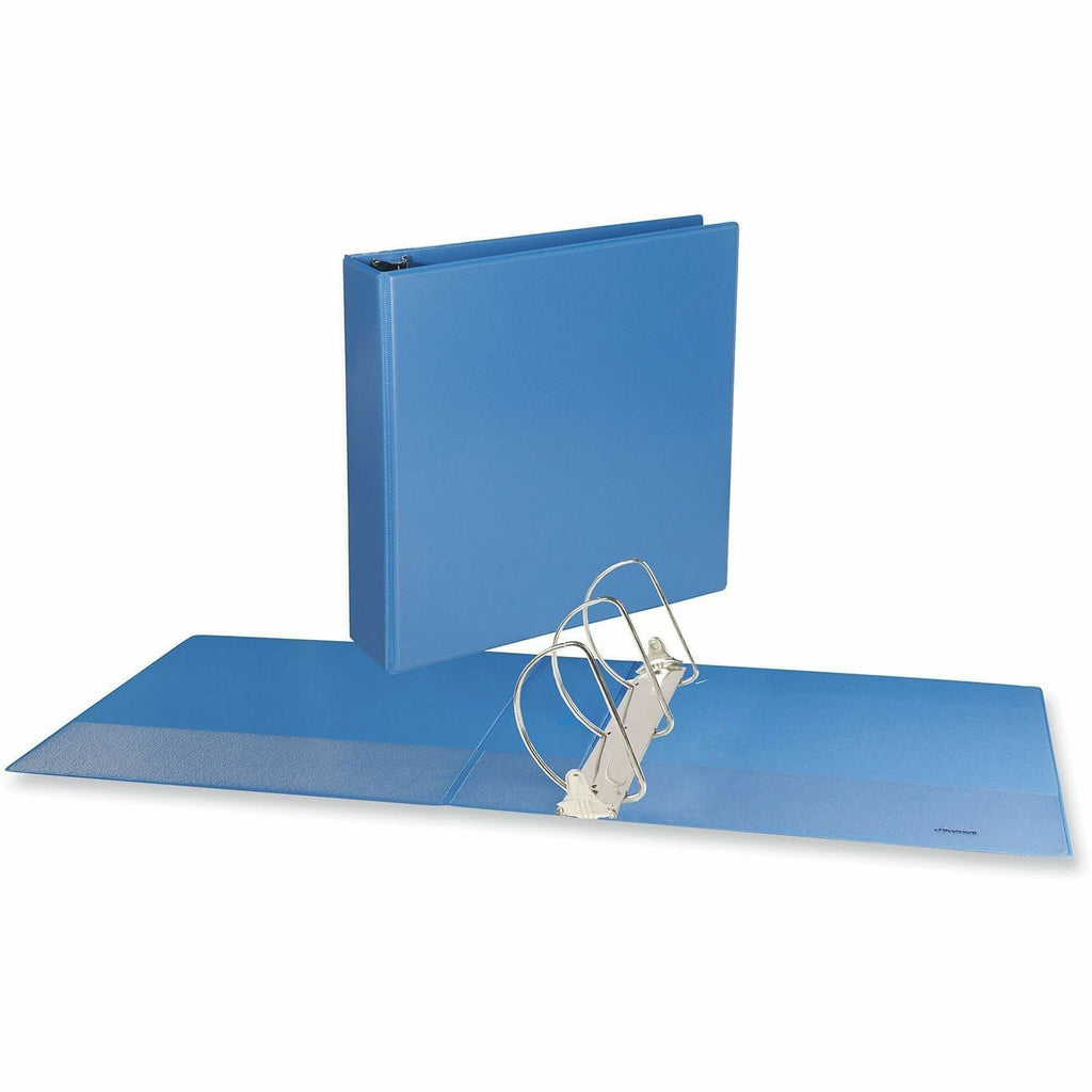 Slant D-Ring View Binder, 3 Rings, 3" Capacity, 11 x 8.5, Light Blue