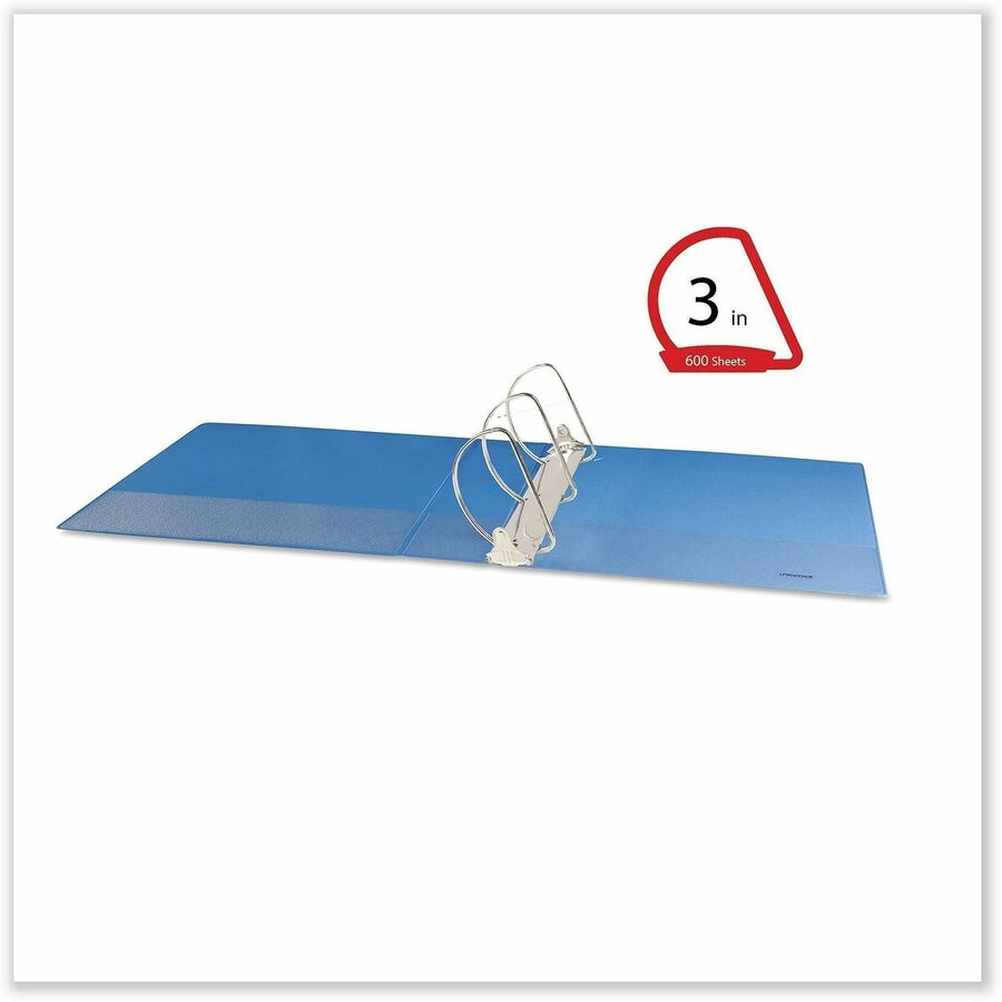 Slant D-Ring View Binder, 3 Rings, 3" Capacity, 11 x 8.5, Light Blue