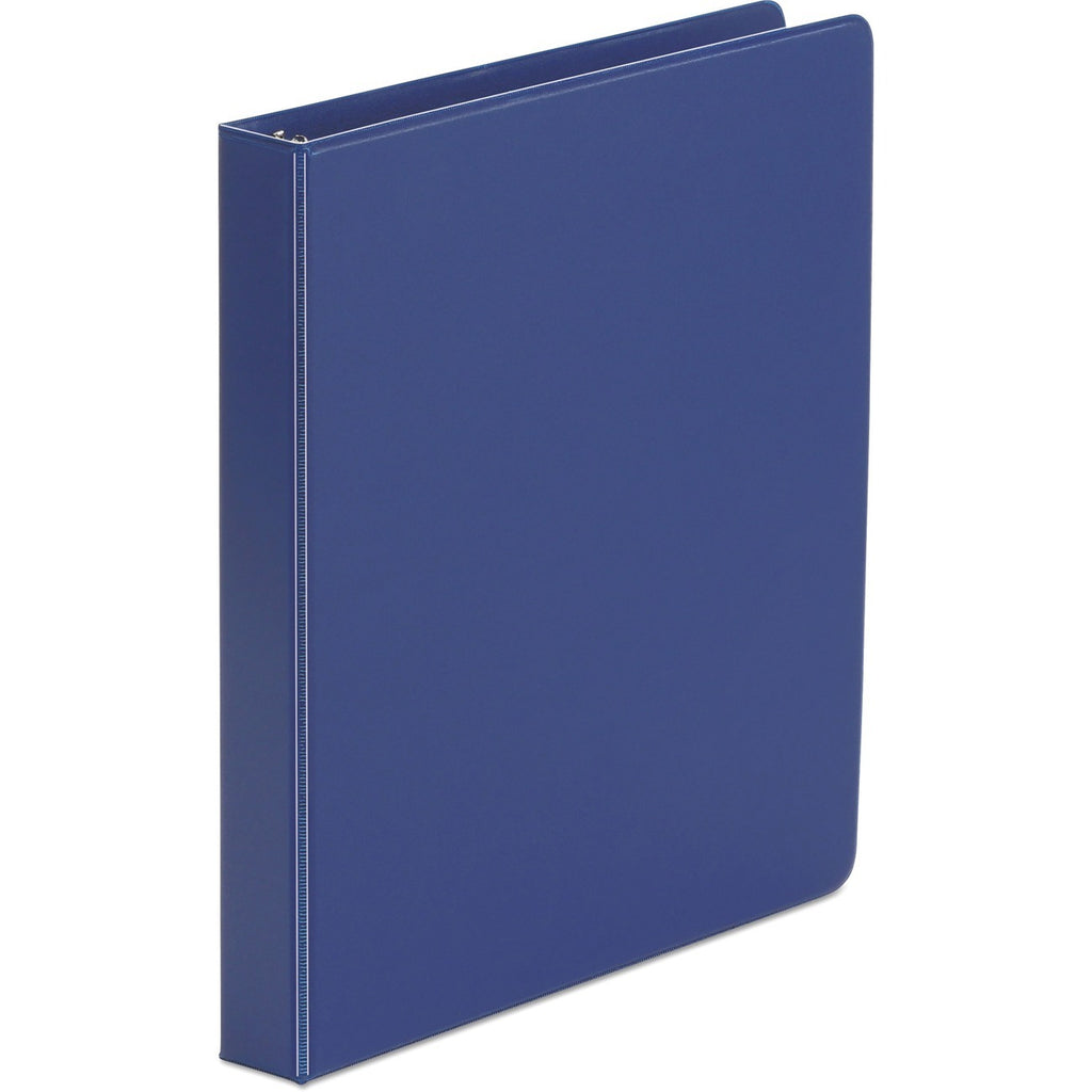 Economy Non-View Round Ring Binder, 3 Rings, 1" Capacity, 11 x 8.5, Royal Blue