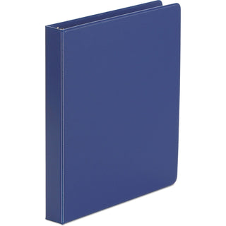 Economy Non-View Round Ring Binder, 3 Rings, 1" Capacity, 11 x 8.5, Royal Blue