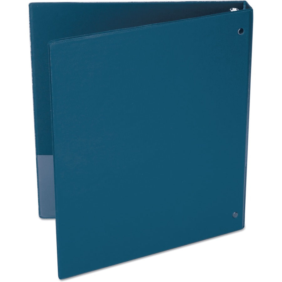 Economy Non-View Round Ring Binder, 3 Rings, 1" Capacity, 11 x 8.5, Royal Blue