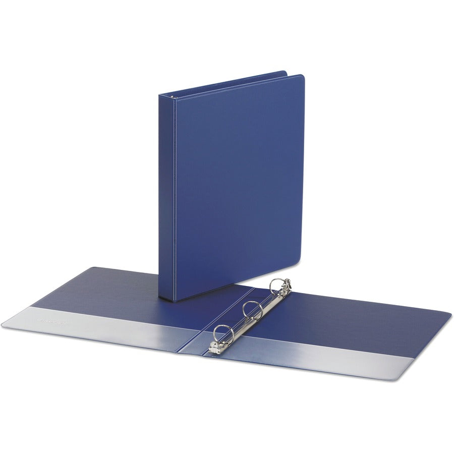 Economy Non-View Round Ring Binder, 3 Rings, 1" Capacity, 11 x 8.5, Royal Blue