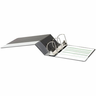 Deluxe Non-View D-Ring Binder with Label Holder, 3 Rings, 4" Capacity, 11 x 8.5, Black
