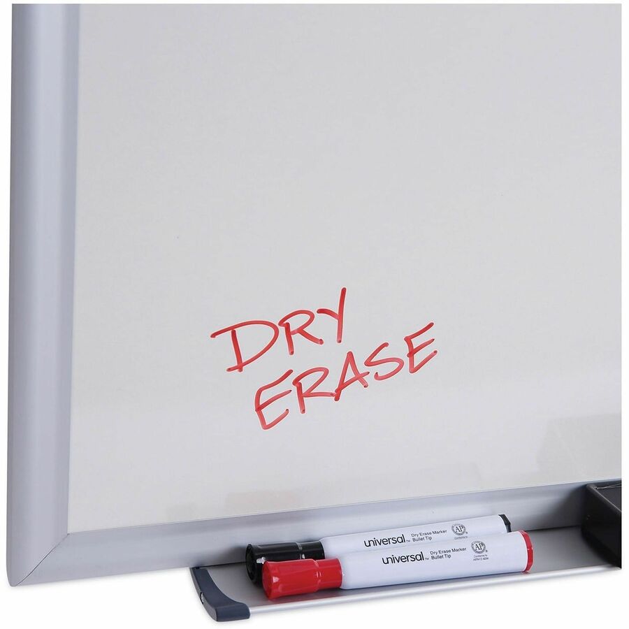 Deluxe Melamine Dry Erase Board, 24 x 18, Melamine White Surface, Silver Aluminum Frame