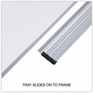 Deluxe Melamine Dry Erase Board, 24 x 18, Melamine White Surface, Silver Aluminum Frame