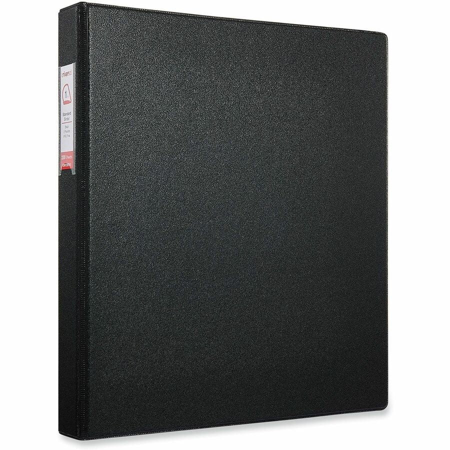 Deluxe Non-View D-Ring Binder with Label Holder, 3 Rings, 1" Capacity, 11 x 8.5, Black