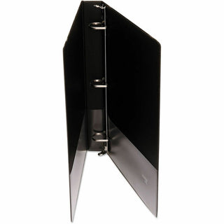 Deluxe Non-View D-Ring Binder with Label Holder, 3 Rings, 1" Capacity, 11 x 8.5, Black