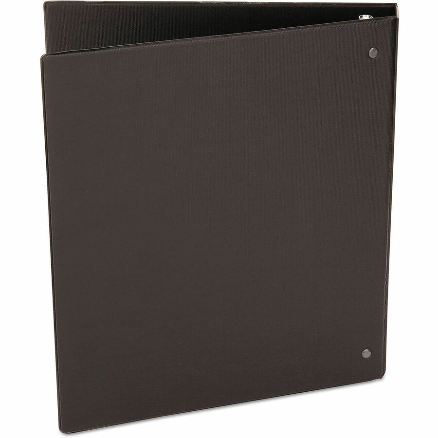 Deluxe Non-View D-Ring Binder with Label Holder, 3 Rings, 1" Capacity, 11 x 8.5, Black