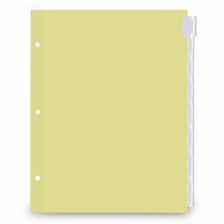 Insertable Tab Index, 8-Tab, 11 x 8.5, Buff, Clear Tabs, 6 Sets