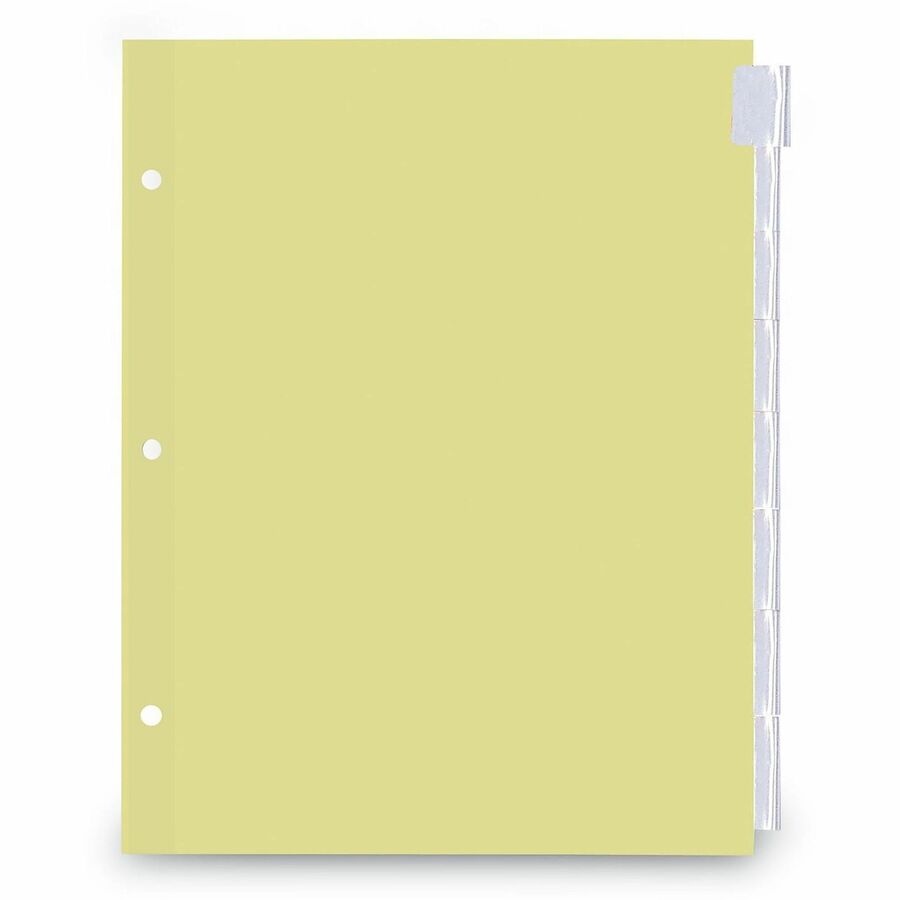 Insertable Tab Index, 8-Tab, 11 x 8.5, Buff, Clear Tabs, 6 Sets