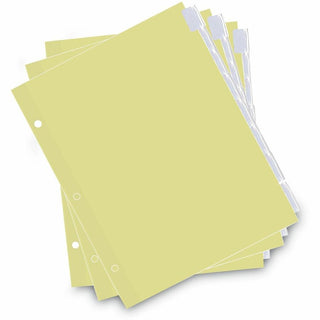 Insertable Tab Index, 8-Tab, 11 x 8.5, Buff, Clear Tabs, 6 Sets