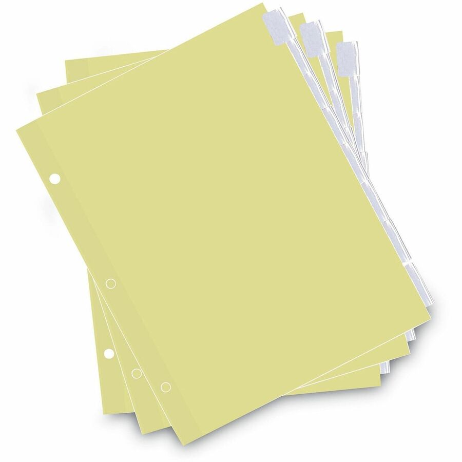 Insertable Tab Index, 8-Tab, 11 x 8.5, Buff, Clear Tabs, 6 Sets