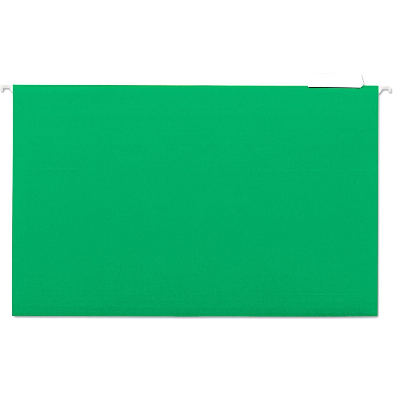 Deluxe Bright Color Hanging File Folders, Legal Size, 1/5-Cut Tabs, Bright Green, 25/Box
