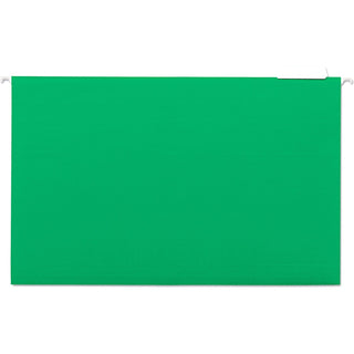 Deluxe Bright Color Hanging File Folders, Legal Size, 1/5-Cut Tabs, Bright Green, 25/Box